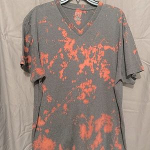 Acid-dyed V-Neck Tee
